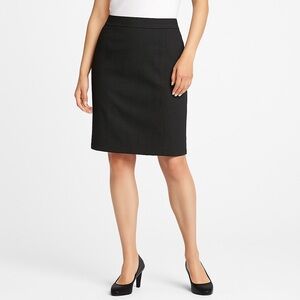 Worthington Black White Micro Dot Pencil Skirt Size 14 Work Career Lined